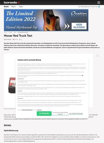 Bonedo.de Mooer Red Truck Bonedo.de Mooer Red Truck