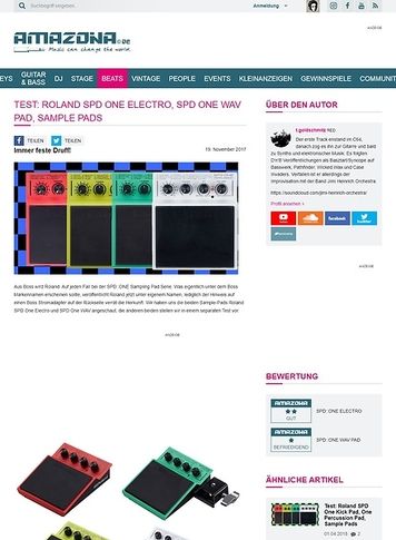 Amazona.de Roland SPD One Electro, SPD One WAV PAD Amazona.de Roland SPD One Electro, SPD One WAV PAD