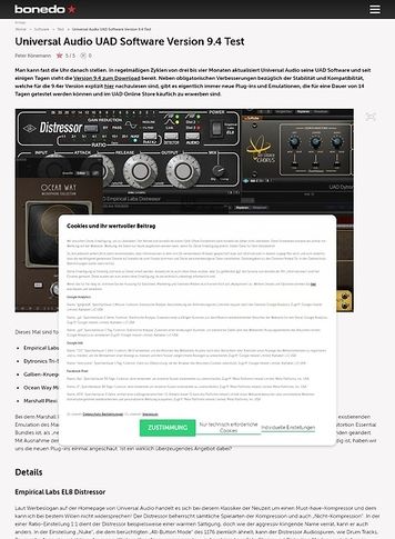 Bonedo.de Universal Audio UAD Software Version 9.4 Bonedo.de Universal Audio UAD Software Version 9.4