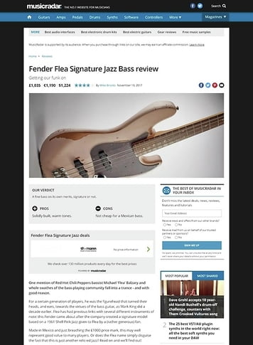 MusicRadar.com Fender Flea Signature Jazz Bass MusicRadar.com Fender Flea Signature Jazz Bass