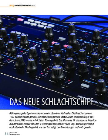 Professional Audio Novation Peak Professional Audio Novation Peak