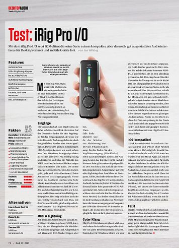 Beat iRig Pro I/O Beat iRig Pro I/O