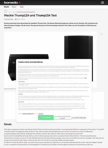 Bonedo.de Mackie Thump12A und Thump15A Bonedo.de Mackie Thump12A und Thump15A