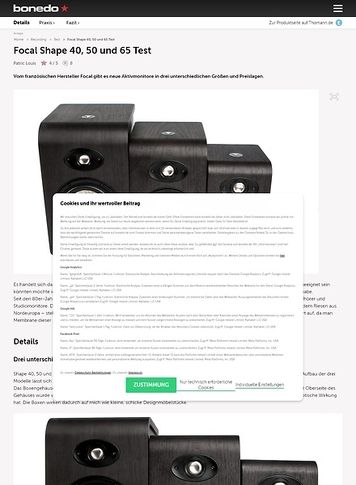 Bonedo.de Focal Shape 40, 50 und 65 Bonedo.de Focal Shape 40, 50 und 65