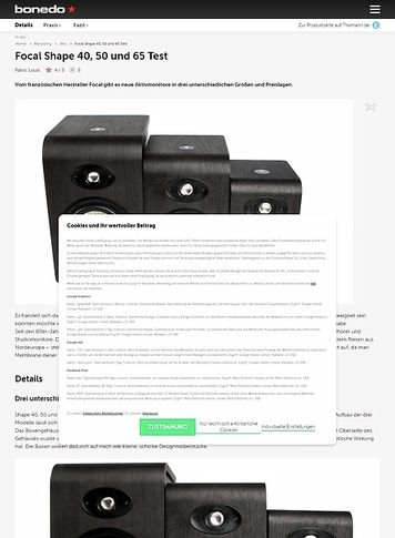 Bonedo.de Focal Shape 40, 50 und 65 Bonedo.de Focal Shape 40, 50 und 65