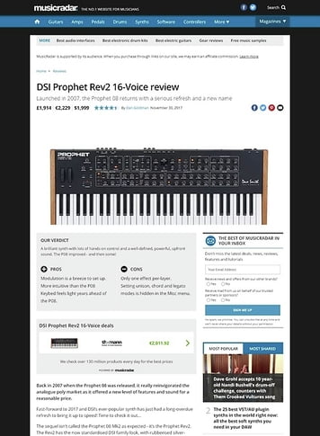 MusicRadar.com DSI Prophet Rev2 16-Voice MusicRadar.com DSI Prophet Rev2 16-Voice