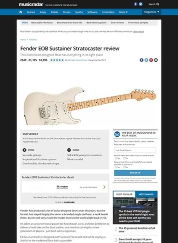 MusicRadar.com Fender EOB Sustainer Stratocaster MusicRadar.com Fender EOB Sustainer Stratocaster