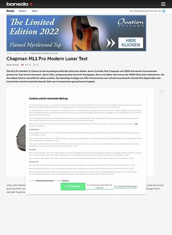 Bonedo.de Chapman ML1 Pro Modern Lunar Bonedo.de Chapman ML1 Pro Modern Lunar