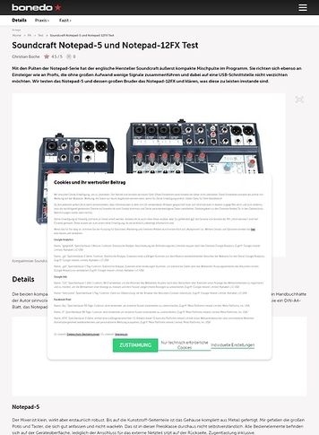 Bonedo.de Soundcraft Notepad-5 und Notepad-12FX Bonedo.de Soundcraft Notepad-5 und Notepad-12FX