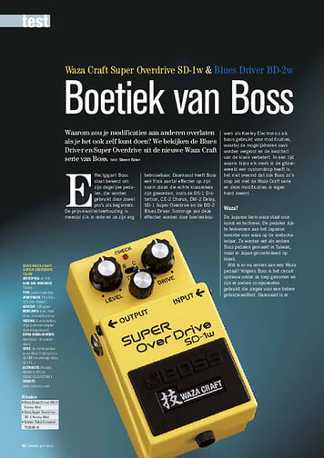 gitarist.nl Boss Waza Craft Super Overdrive SD-1w & Blues Driver BD-2w gitarist.nl Boss Waza Craft Super Overdrive SD-1w & Blues Driver BD-2w