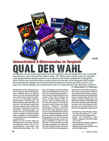 Gitarre & Bass Unbeschichtete E-Gitarrensaiten im Vergleich Gitarre & Bass Unbeschichtete E-Gitarrensaiten im Vergleich