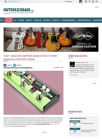 Amazona.de Valeton Dapper Bass Effect Strip Amazona.de Valeton Dapper Bass Effect Strip