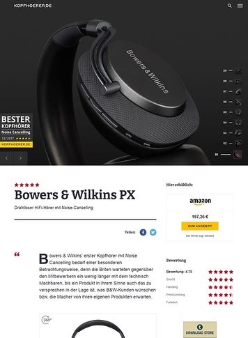 Kopfhoerer.de Bowers & Wilkins PX Space Grey Kopfhoerer.de Bowers & Wilkins PX Space Grey