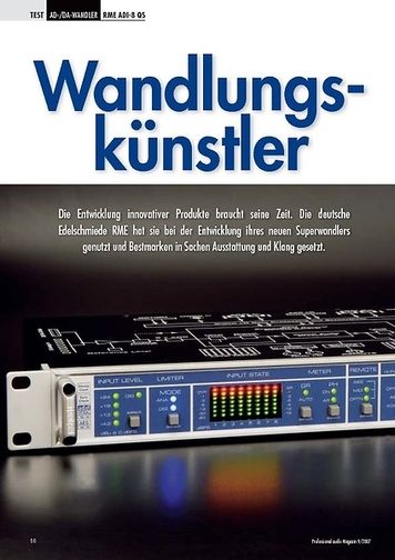 Professional Audio Wandlungskünstler RME ADI-8 QS Professional Audio Wandlungskünstler RME ADI-8 QS