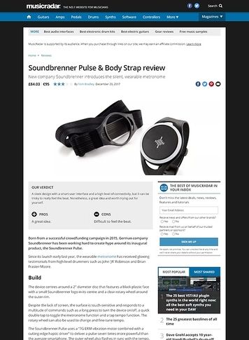 MusicRadar.com Soundbrenner Pulse & Body Strap MusicRadar.com Soundbrenner Pulse & Body Strap