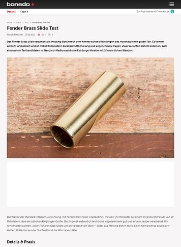 Bonedo.de Fender Brass Slide Bonedo.de Fender Brass Slide