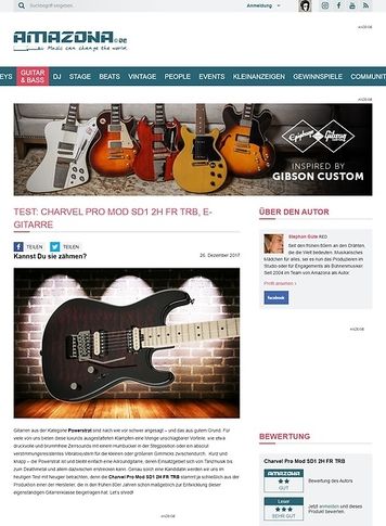 Amazona.de Charvel Pro Mod SD1 2H FR Amazona.de Charvel Pro Mod SD1 2H FR