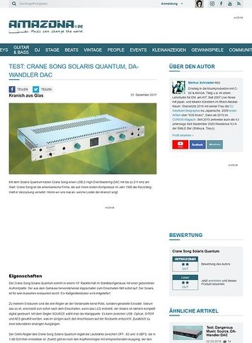 Amazona.de Crane Song Solaris Quantum Amazona.de Crane Song Solaris Quantum