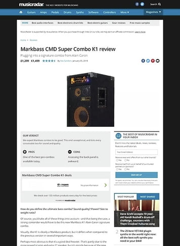 MusicRadar.com Markbass CMD Super Combo K1 MusicRadar.com Markbass CMD Super Combo K1