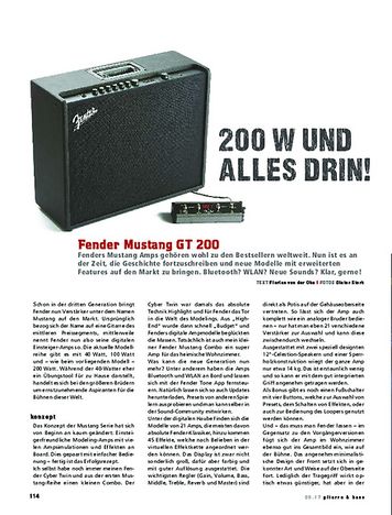 Gitarre & Bass Fender Mustang GT 200 Gitarre & Bass Fender Mustang GT 200