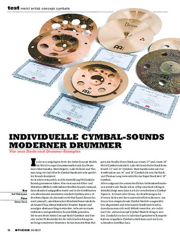 Sticks Meinl Artist Concept Cymbals Sticks Meinl Artist Concept Cymbals
