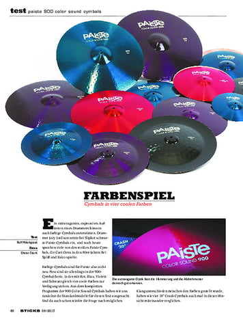 Sticks Paiste 900 Color Sound Cymbals Sticks Paiste 900 Color Sound Cymbals