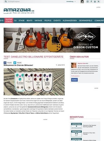 Amazona.de Danelectro Billionaire Effektgeräte Amazona.de Danelectro Billionaire Effektgeräte