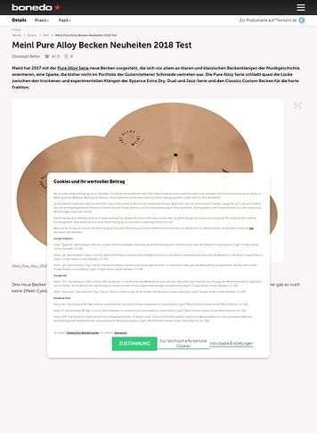 Bonedo.de Meinl Pure Alloy Becken Neuheiten 2018 Bonedo.de Meinl Pure Alloy Becken Neuheiten 2018