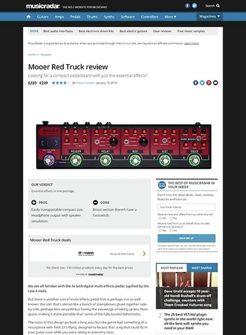 MusicRadar.com Mooer Red Truck MusicRadar.com Mooer Red Truck