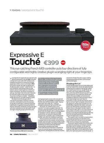 Computer Music Expressive E Touché Computer Music Expressive E Touché