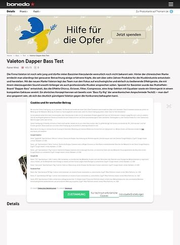 Bonedo.de Valeton Dapper Bass Effect Strip Bonedo.de Valeton Dapper Bass Effect Strip