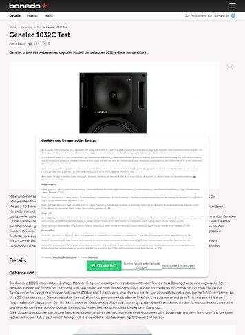 Bonedo.de Genelec 1032C Bonedo.de Genelec 1032C