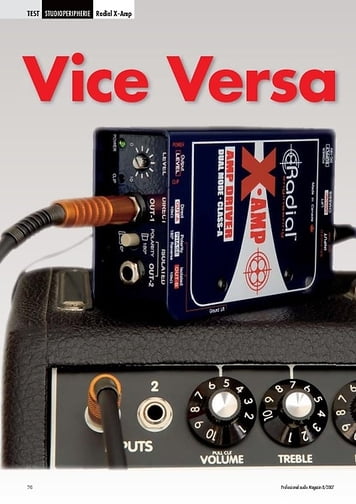 Professional Audio Vice Versa: Radial X-Amp Professional Audio Vice Versa: Radial X-Amp
