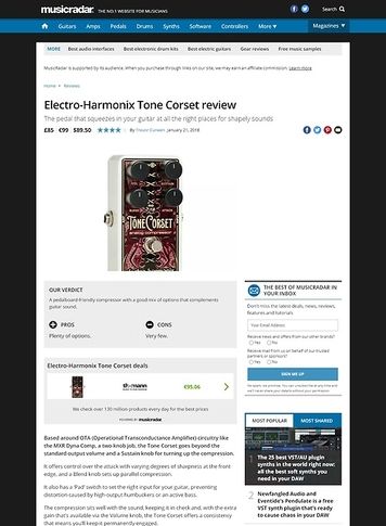 MusicRadar.com Electro-Harmonix Tone Corset MusicRadar.com Electro-Harmonix Tone Corset