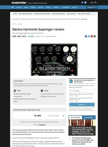 MusicRadar.com Electro-Harmonix Superego+ MusicRadar.com Electro-Harmonix Superego+