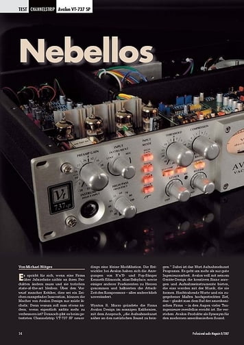 Professional Audio Nebellos Avalon VT-737 SP Professional Audio Nebellos Avalon VT-737 SP