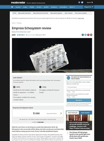 MusicRadar.com Empress EchoSystem MusicRadar.com Empress EchoSystem