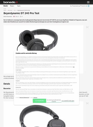 Bonedo.de Beyerdynamic DT 240 Pro Bonedo.de Beyerdynamic DT 240 Pro