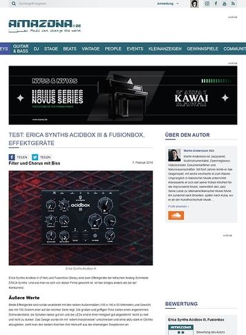 Amazona.de Erica Synths Acidbox III & Fusionbox Amazona.de Erica Synths Acidbox III & Fusionbox