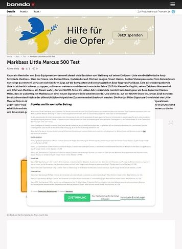 Bonedo.de Markbass Little Marcus 500 Bonedo.de Markbass Little Marcus 500