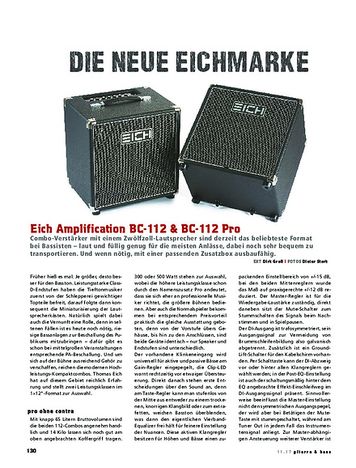 Gitarre & Bass Eich Amplification BC-112 & BC-112 Pro Gitarre & Bass Eich Amplification BC-112 & BC-112 Pro