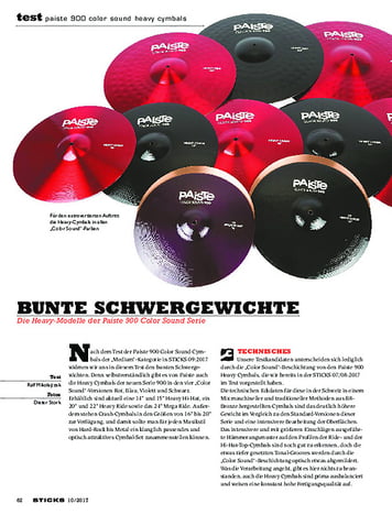 Sticks Paiste 900 Color Sound Heavy Cymbals Sticks Paiste 900 Color Sound Heavy Cymbals