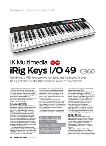 Ik Multimedia Irig Keys I O 49 Thomann Uk