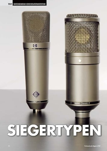 Professional Audio Siegertypen: Großmembranmikrofone Professional Audio Siegertypen: Großmembranmikrofone