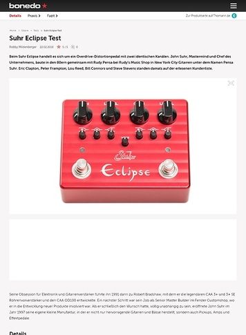 Bonedo.de Suhr Eclipse Bonedo.de Suhr Eclipse