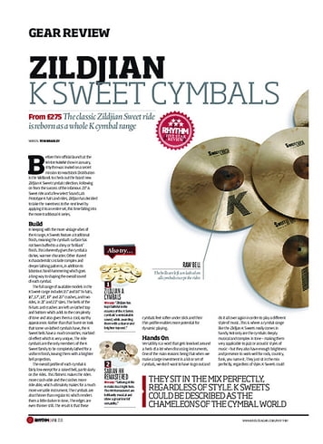 Rhythm Zildjian K Sweet Cymbals Rhythm Zildjian K Sweet Cymbals