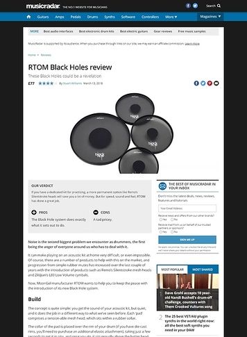 MusicRadar.com RTOM Black Holes MusicRadar.com RTOM Black Holes