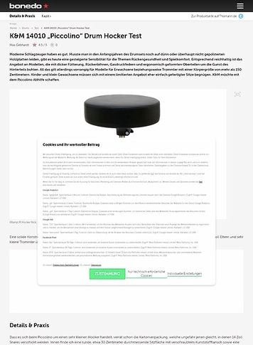 Bonedo.de K&M 14010 Piccolino Drum Hocker Bonedo.de K&M 14010 Piccolino Drum Hocker