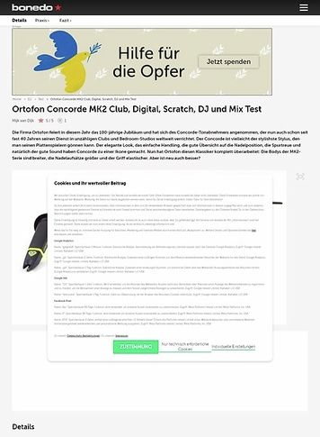 Bonedo.de Ortofon Concorde MK2 Club, Digital, Scratch, DJ und Mix Bonedo.de Ortofon Concorde MK2 Club, Digital, Scratch, DJ und Mix