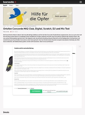 Bonedo.de Ortofon Concorde MK2 Club, Digital, Scratch, DJ und Mix Bonedo.de Ortofon Concorde MK2 Club, Digital, Scratch, DJ und Mix